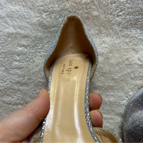 Silver Sparkly Kate Spade Heels - Picture 2 of 6